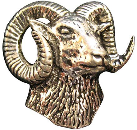 Ansteckpin Widder | für den Hut oder das Revers | Perfekt zum Jagd-Outfit | Anstecker Pin Button | Altsilber