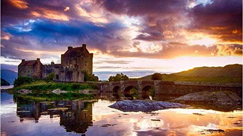 Puzzle 1000 Stück Holzpuzzle 3D-Puzzles Puzzle Holzpuzzle Kreatives Puzzle Donnan Castle Schottland Alle Puzzles