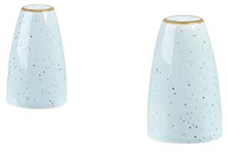 CHURCHILL Stonecast Pfefferstreuer & Salzstreuer Set aus handbemalten Porzellan für den Tisch -Salzstreuer Porzellanstreuer Gewürzspender als Tisch-Deko - Einweihungsgeschenk Geburtstagsgeschenk