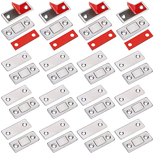 Jiayi Magnetschnäpper Magnete für Schranktüren 16 Stück Ultra Dünn Türmagnete Selbstklebend für Möbel Schrankmagnete Stark Schrank Magnete Magnetverschluss Schubladen Magnet Türschließer