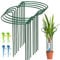 KAZITOO 8 Pack Large 50cm Tall Bow Plant Support Stakes, 4mm Strong Metal Garden Supports Half Round Flower Hoops with 4 Self Watering Spikes for Peonies, Hydrangea, Interlinking to Make Rows, Circles