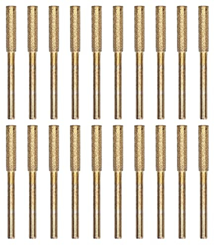20 Piezas Afilador de Motosierra Archivo Eujgoov Esmeril Afilador de Motosierra Rebabas Eléctrico Motosierra Brocas de Afilado(5.5mm-oro)