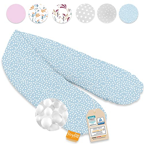 joyfill® Premium Stillkissen Mikroperlen 170cm I Ideal zum Schlafen & Stillen Dank Flüsterleiser & Bequemer Füllung I Stillkissen Seitenschläferkissen 100% Made in Germany I Nursing Pillow