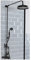 Milano Elizabeth Traditional Rigid Riser Thermostatic Mixer Valve Shower Head Handset - Black
