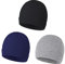 Durio Unisex Baumwoll Baby Mütze Erstlingsmützen für Neugeborene Slouch Beanie Jungen Mädchen für 0-6 Monate 3 Paar-Schwarz Grau u. Navy Blau