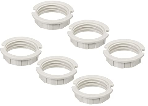 sourcing map 6 Paket G9 Steckdose Lampe M20 Halterung Ersatzring für Leuchten Weiß