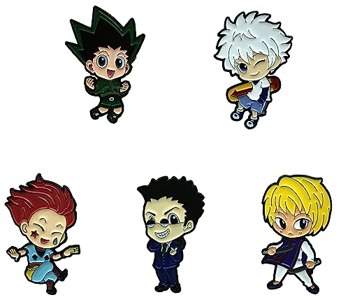 Amasukami Badge de GON FREECSS Badge de Kurapika Badge de Killua Zoldyck de Personnages animés,3 Unités
