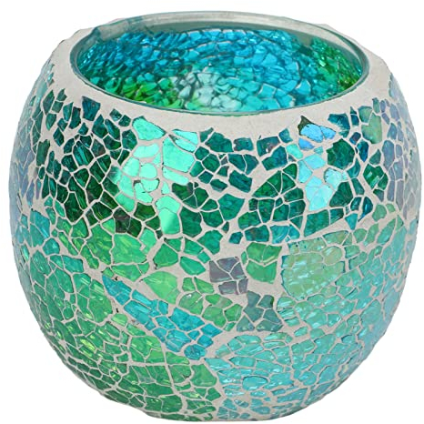 Mosaik Teelichthalter Teelicht Kerzenhalter aus Glanzglas Teelicht Halter Kerzenhalter für Tisch, Hochzeit, Wohnzimmer, Schlafzimmer, Innendekoration