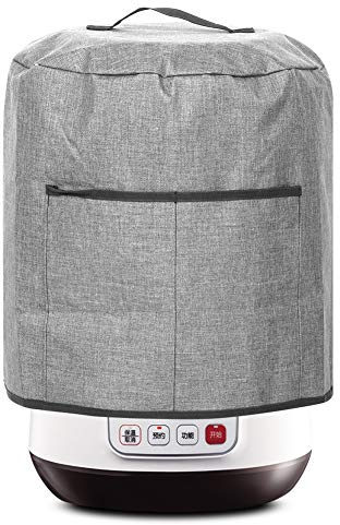 Pressure Cooker Cover Compatible, Air Fryer Dust Cover Round Protective Cover Bag with Top Handle and 2 Pocket for Electric Pressure Cooker/Rice Cooker(Gray)