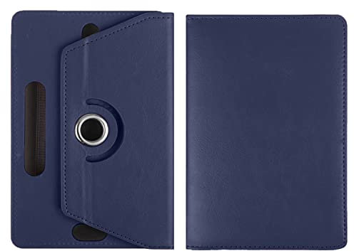 Universal 7 inch 360 Rotating Case Fits All 7 and 7.1 inches Android Tablets, Smooth Interior, PU Leather Exterior Supports Multiple Viewing Angles, Lightweight Folio Wallet Case Cover (Blue)