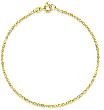 Erbskette Armband Breite 1,8mm | aus echt 585 Gold | hochglanzpoliertes Armband | Echtgold mit Federringverschluß