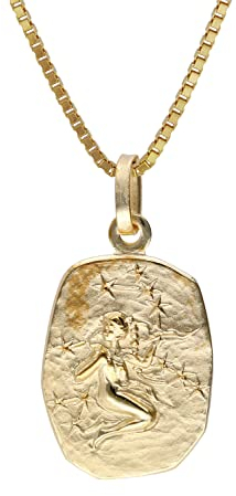 trendor Jungfrau Sternzeichen Gold 333 mit vergoldeter Silberkette 15382-09-40 40 cm