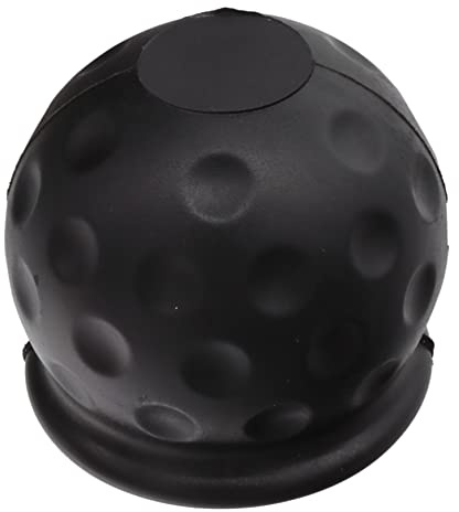 Softball Stoßschutz rot/schwarz Anhängerkupplung Anhänger AHK KFZ Gummi Caravan Abdeckkappe Kappe Schutzkappe Golfball (Schwarz)