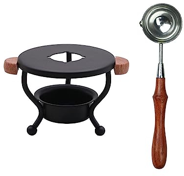 YdseozOA Wachssiegel-Wärmer, Wachssiegel-Set, Siegelwachsofen-Werkzeug mit Wachsschmelzlöffel, DIY Kunsthandwerk, Wachsstempel, Einladungskartenherstellung, Schmelzofen-Werkzeugset