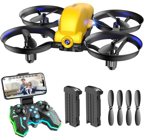 SIMREX X700 Drohne mit 720 HD Kamera, WiFi FPV Live Video, 6-Achsen RC Quadcopter, Headless-Modus, Optische Flusspositionierung, Ein-Tasten-Start/Landung App-Steuerung mit 360°Flip für Einsteiger