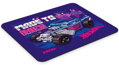 KROM Track Hot Wheels - Gaming Mauspad Hot Wheels Sonderedition, Gummiboden für besseren Halt, Größe 320 x 280 x 3 mm, Farbe: blau