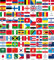 89 petits stickers pays drapeau et nom délégations participantes 2024