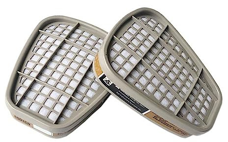 6001 Gasabdeckungsfilterkartusche, Aktivkohlefilter, Atemschutzfilter, Gasmaskenfilter, Nasenfilter, Wiederverwendbare Chemische Gasfilterkartuschen für 6800 7502 6200, 1 Paar