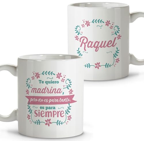 LolaPix Tazas madrina. Tazas personalizadas. Tazas originales para regalar. Regalo madrina. Regalos para madrinas. Taza cerámica 330 ml.