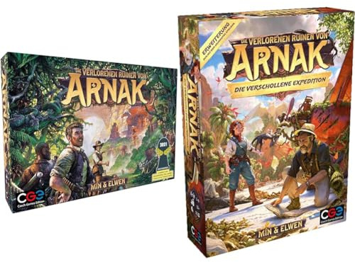 Heidelberger Spieleverlag CZ115 Die verlorenen Ruinen von Arnak Grundspiel Gesellschaftsspiel & Die Verlorenen Ruinen von Arnak: Die verschollene Expedition | CGE | Deutsch | Erweiterung
