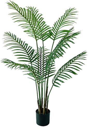 MADL Artificial Plants Fake Palm Tree 3.2FT Tropical Palm Leaves Faux Palm Plants Tall Tree for Outdoor Office Decor