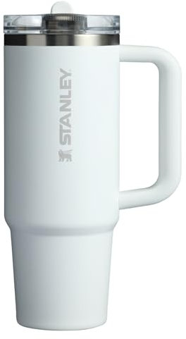 Stanley Quencher ProTour Flip Straw Tumbler with Leakproof Lid 30 oz | Built-In Straw & Handle | Cupholder Compatible for Travel | Insulated Stainless Steel Cup | BPA-Free | Frost