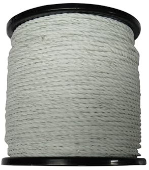 Electric Fence Rope Poly Fencing 6MM x 400M (Horse Paddock Polyrope White)