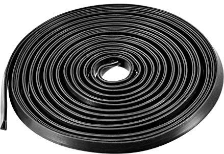 CTRSM U-Kanal-Kantenbesatz, Gummikantenbesatz, schwarz, U-förmiger Kantenschutz, Antikollisionsstreifen, Länge 5 m, Breite 7 mm, Höhe 17 mm
