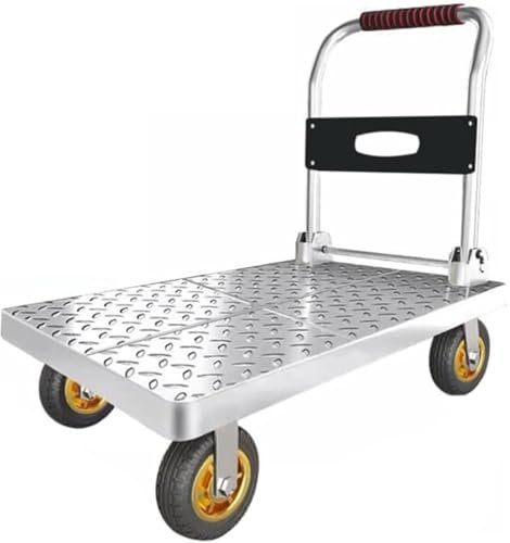 ENWYTE Wagen Transportwagen Zusammenklappbarer Handwagen Campingwagen Robuster Wagen Zum Bewegen Schwerer Gegenstände Sackkarre Für Zuhause Büro Supermarkt Lage Umzug(75X125cm)