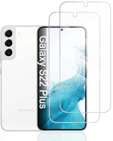 Hhfcryst Verre Trempé pour Samsung Galaxy S22+ 5G, 2 Pièces de Protection d'écran Dureté 9H Vitre, Transparent HD, Sans Bulles Film Protection écran