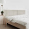 DHOME Recycled Holz Kopfteil MDF Japanischer Stil Paletten Bed Paletten Beschläge inklusive (220cm Dual, Beige Stacheln)