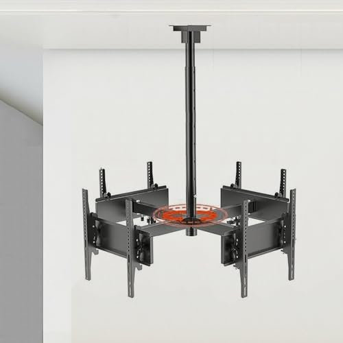 Soporte de montaje para TV de techo de 4 lados - Soporte de pared para TV, elevador de TV con ajuste de altura telescópico para televisores de 32 a 50 pulgadas, soporte para TV de techo con ajuste de