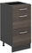 Vicco Küchenunterschrank R-Line, Edelgrau, 40 cm mit Schubladen, ohne Arbeitsplatte