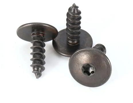 Generisch 100 Stück 16x5mm Clips Motorabdeckung Schrauben Unterboden Spritzschutz Radlauf Torx Verschluss Clips Autozubehör