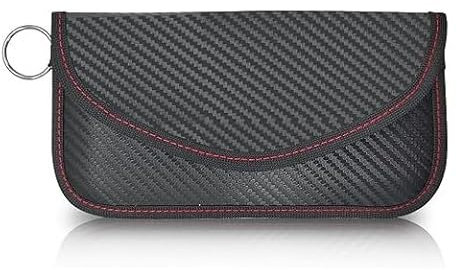 KEYRI 2 PCS Etui Anti RFID Signal Faraday Pochette Sac Pochette Faraday pour Téléphones et Clés de Voiture Sacs Faraday Sacs de Blocage RFID pour la Sécurité de la Voiture (Noir)