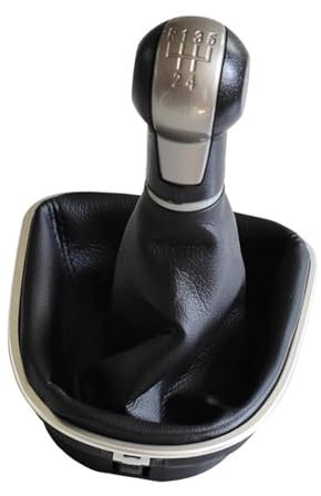 JWOZQ Coche Pomo De Palanca De Cambios para Seat Altea Leon II Toledo III 5 6 Transmisión Manual Agarre Cómodo Interior Accesorio,5 Speed
