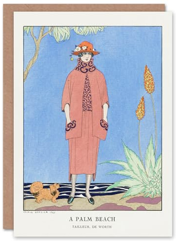 Artery8 George Barbier Art Card A Palm Beach Vintage Fashion Advert