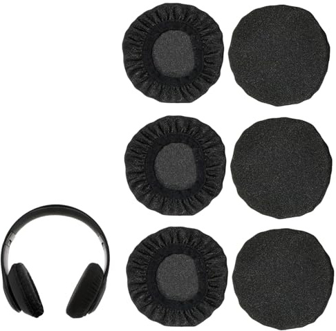 6 Stücke Kopfhörer Überzug,Kopfhörer Schutzüberzug,Kopfhörer Schutz,Dehnbare Waschbare Kopfhörer,Durchmesser 10cm,Fits 9cm - 10cm,Weich Und Bequem, Für Schützen Sie Das Headset