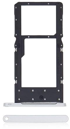 SIM Card Tray Replacement Kit for Samsung Galaxy Tab A7 Lite SM-T220 SMT225, Dual SIM Holder with Rubber Gasket and Ejector Tool (Silver)