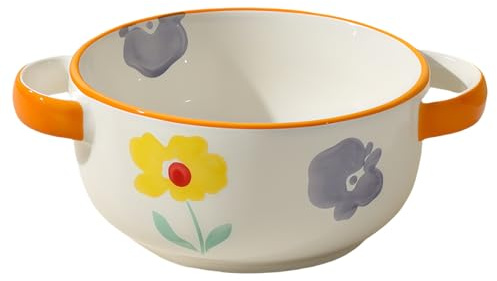 Kleine Suppentasse mit Griffen, 300 ml Zwiebelsuppenschalen, mikrowellen- und spülmaschinenfest