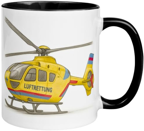 Hubschrauber Tasse Luftrettung Rettungshubschrauber Notarzt Rettungsdienst