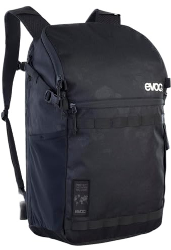 EVOC Travel Backpack 22 Travel Backpack (Hand Luggage Backpack with Top Opening, Laptop Compartment with Side Access, Ergonomic Shoulder Straps, Organiser Compartments, Side Pockets, Volume: 22 L)