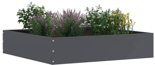 vidaXL Rasenkante 6 STK. 60 x 60 x 13 cm Stahl Anthrazit