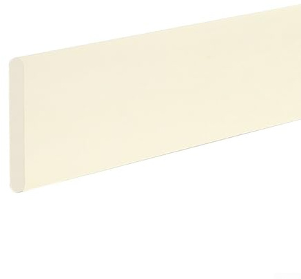 Zilimontt Autocollant mural pour plinthe, seuil, cadre de porte et bande décorative d'angle - 200 cm de long x 8 cm de large - Fabriqué en matériau de statue de qualité (blanc)