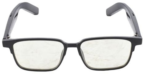 AOWINHIT Intelligente Brille, Kabellos, IP5 Wasserdicht, Lautsprecher mit Offenem Ohr, Dual-Mikrofone, Sprachsteuerung, BT 5.3, Unisex-Smart-Sonnenbrille für Outdoor-Sportbegeisterte (Einzelne Gläser)