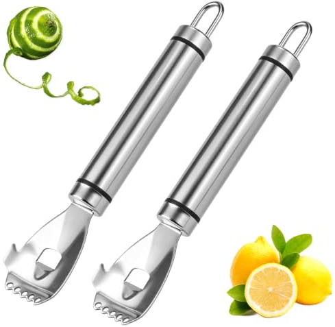 2PCS Pelapatate, Grattugia per Scorza di Limone in Acciaio Inossidabile,