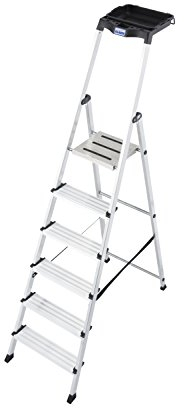 KRAUSE Stehleiter Secury mit Multigrip System, 6 Stufen, 126542