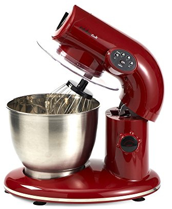 Robot Pétrin Avec Bol Inox 5l Ak80v2 Kitchencook Rouge