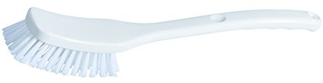 haug bürsten Stielbürste - in Weiß einfarbig - Material: Körper Polypropylen & Borsten Polyester PBT - Hygienestandard: HACCP, Lebensmittelkonform - Maße: 295 x 40 x 55 mm - Made in Germany