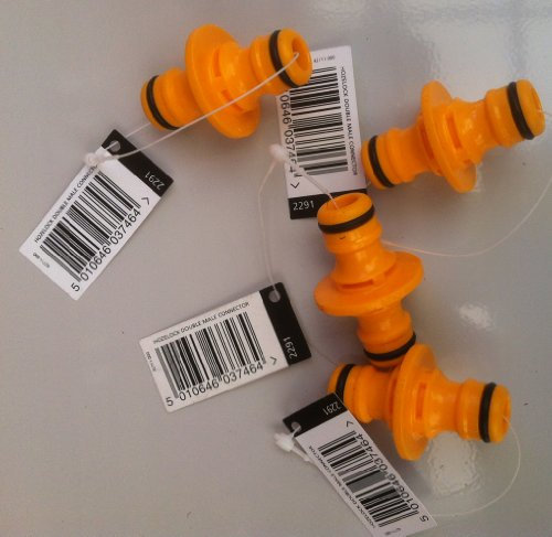 Hozelock 22916012 Double Male Connector Value 4 Pack